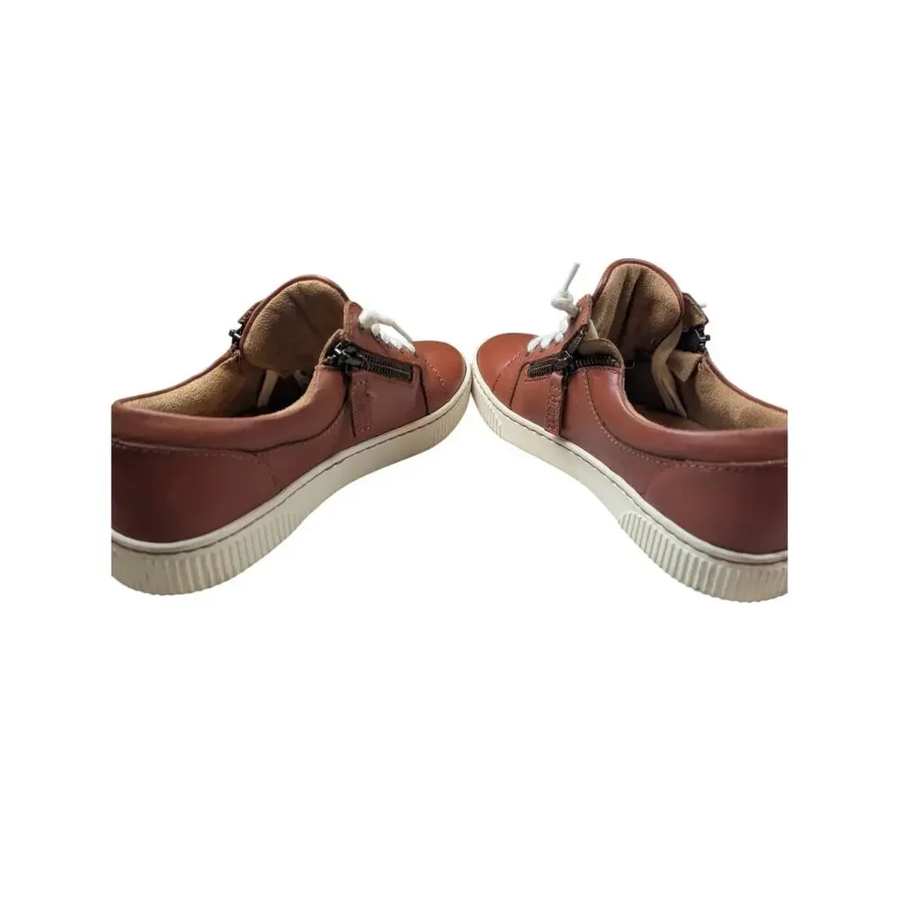 Born Paloma Brown Leather Zip-Up Laced Sneakers Shoes Size Womens 6.5 Comfort - Picture 10 of 11